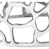  Klubska mizica iz litega aluminija 70x30 cm srebrna | Shoptok.si