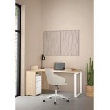 MID.YOU KOTNA PISALNA MIZA leseni material bela, barve hrasta | Shoptok.si
