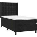 vidaXL Box spring krevet s madracem crni 80 x 200 cm baršunasti | shoptok.hr