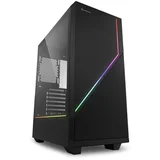 Sharkoon rgb flow midiatx okno črno ohišje