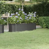 vidaXL Visoka greda iz prašno premazanega jekla 152x40x36 cm antracit Cene