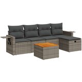 Maison Chic Seti vrtnega pohištva - Vrtna garnitura - Vrtni pohištvo set 6-delna z blazinami siv poli ratan, (21809023) | Shoptok.si