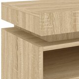  Noćni ormarić s LED svjetlima boja hrasta sonome 40x39x48,5 cm | shoptok.hr