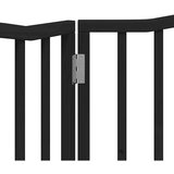 vidaXL Vrata za pse zložljiva 2 panela črna 160 cm topolovina | Shoptok.si