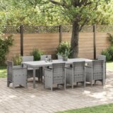  Vrtni stol Svjetlosiva 250x100x73 cm Poly Rattan | shoptok.hr