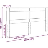 VidaXL Vzglavje z vzglavjem Sonoma hrast 200 cm Konstruiran les Slike