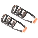 Leather High Heel Ankle Harness Rose Gold