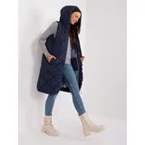 Fashion Hunters Navy blue quilted vest with SUBLEVEL fastening
