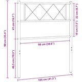  Metalno zamjensko uzglavlje bijelo 100 cm | shoptok.hr