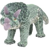 vidaXL Stoječa plišasta igrača dinozaver triceratops zelen XXL, (20816945) Cene