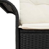  Vrtni kauč s jastukom Crna 141 x 62 x 69cm poliratan | shoptok.hr
