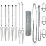vidaXL Set stubova ograde Set od 2 Pocinčani čelik 10 x 1 m Izdržljivo Cijene