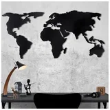 Metalna zidna dekoracija, World Map Silhouette