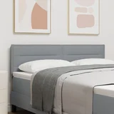 vidaXL Naslon za glavo Dvojni set Svetlo siva Tkanina 160 x 7 x 78 cm