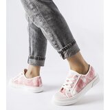 Gemre Clavet Pink Washed-Effect Sneakers | Shoptok.si