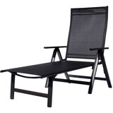 Sun Garden Črn/temno siv kovinski zložljiv vrtni ležalnik London – | Shoptok.si
