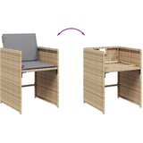 vidaXL 15-dijelni vrtni blagovaonski set od poliratana s jastucima bež | shoptok.hr