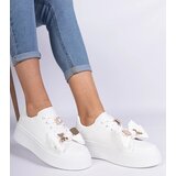 D/CEO marka niezdefiniowana White women's sneakers decorated with a teddy bear Milonel | ePonuda.com