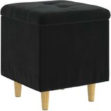  Otoman za pohranu s jastukom Crna 40 x 40 x 45 cm Baršun | Eponuda.com