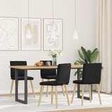 vidaXL Jedilni stoli 4 kosi črno blago | Shoptok.si