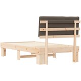  Krevetni okvir s tapiciranim uzglavljem Sivo-smeđa 100 x 200 cm | shoptok.hr