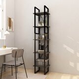  The Living Store Knjižna omara 5-nadstropna siva 40x30x175 cm borovina - Knjižna Omara, (21431240) Cene