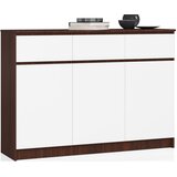 AKORD Komoda, 3 Vrata In 3 Predali, Wenge/Bela, (5000332283) | Shoptok.si