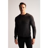 Defacto Slim Fit Crew Neck Patched Sleeve Detailed Knitwear Sweater R1110az22wn | Shoptok.si