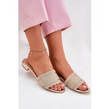 Boto Ladies Flat Sandals Golden Fexxy | Shoptok.si