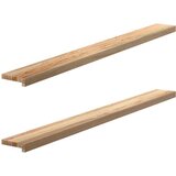  Okenske police 2 kosa neobdelana 160x15x2 cm trdna hrastovina | Shoptok.si