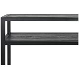 Spinder Design Črna stranska mizica s hrastovo mizno ploščo 30x120 cm Daniël – | Shoptok.si