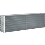 vidaXL Visoka greda pocinkano jeklo 240x40x77 cm siva Cene