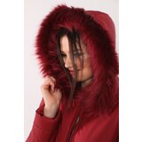 Dewberry Z6668 WOMEN'S COAT-BURGUNDY | Shoptok.si