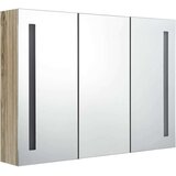  kopalniška omarica z ogledalom 89x14x62 cm hrast | Shoptok.si