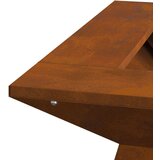 vidaXL Vremensko odporna jekl/Rjava Vremensko odporna jekl 48 x 48 x 40 cm | Shoptok.si