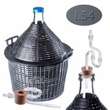 KADAX Carboy 54L za vino v košari, plutovinasta tuba, galonski set za vino, 3-delni, (5000355099) | Shoptok.si