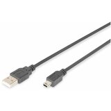 Digitus Kabel USB A-B mini 1m dvojno oklopljen črn AK-300108-010-S | Shoptok.si