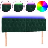  LED uzglavlje tamnozeleno 160x7x78/88 cm baršunasto | shoptok.hr