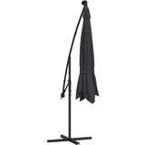  Konzolni suncobran s LED svjetlima 350 cm crni | shoptok.hr