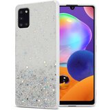 Cadorabo Ohišje, združljivo z Samsung Galaxy A31 in prozorna z bleščicami - Zaščitni ovitek iz prožnega silikona TPU s svetlečimi bleščicami, (20860045) | Shoptok.si
