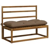  Jastučić za klupu VIANEN 100% poliester Sivosmeđa - Sivosmeđa 100 x 50 x 12 cm | shoptok.hr