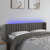  LED uzglavlje tamnosivo 147x16x78/88 cm baršunasto | shoptok.hr
