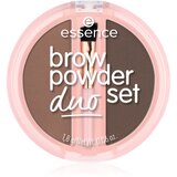 Essence Brow Powder Duo set za obrvi odtenek 02 Medium 1.8 g Cene