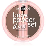 Essence Brow Powder Duo set za obrvi odtenek 02 Medium 1.8 g