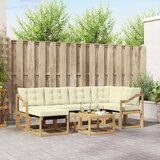  Set vanjskih sofa 7 kom. Bijela i krem | shoptok.hr
