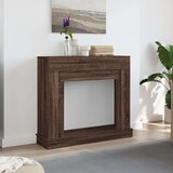 vidaXL Okvir za kamin rjavi hrast 100x30x87,5 cm inženirski les | Shoptok.si