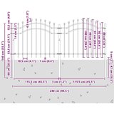  Vrtna Ograda Bijelo 140 cm Čelik s praškastim premazom | shoptok.hr
