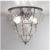 siru- stropna svetiljka classic 3xE14/40W/230V ø 25 cm prozirno/crna venecijansko staklo | Eponuda.com