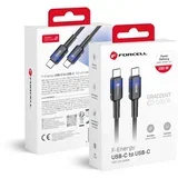 USB-C na USB-C kabel QC4.0 PD 5A 100W F-Energy Gradient 1 m crni