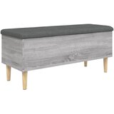  Klupa za pohranu siva boja hrasta 102x42x46cm konstruirano drvo | shoptok.hr